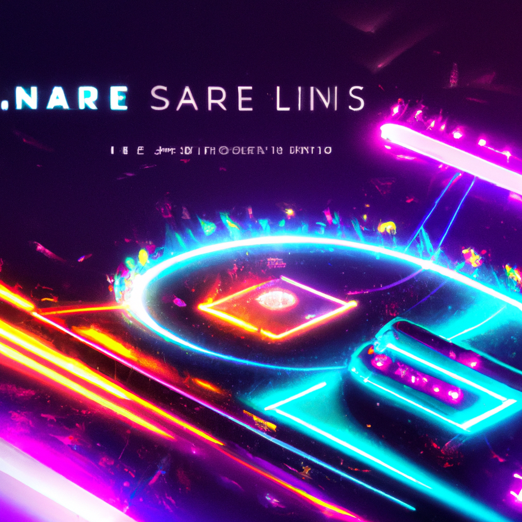 Gallery shot: abstract arena with neon trails